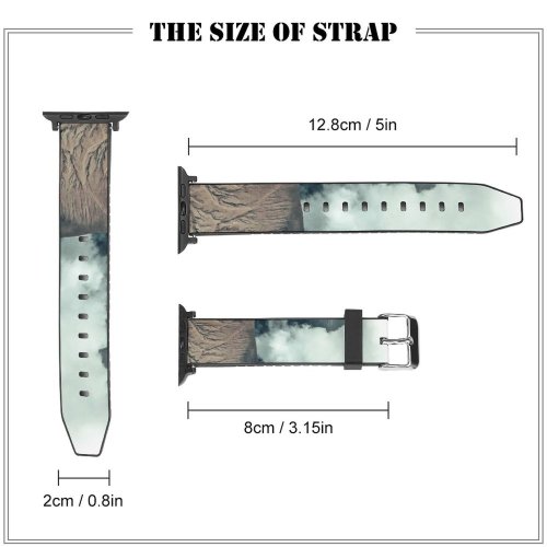 yanfind Watch Strap for Apple Watch Domain Pictures Outdoors Grey Crater Volcano Public Art  Images Wallpapers Compatible with iWatch Series 5 4 3 2 1