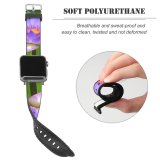 yanfind Watch Strap for Apple Watch Purple Flower Fragrant Lily Flowering Plant Petal Aquatic Sacred Lotus Family Compatible with iWatch Series 5 4 3 2 1