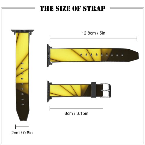 yanfind Watch Strap for Apple Watch Triangles Light Soft Pyramides Art Abstract Playing Tints Shades Compatible with iWatch Series 5 4 3 2 1