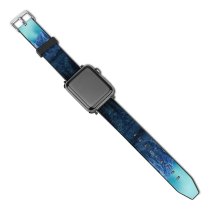 yanfind Watch Strap for Apple Watch  Aurora Borealis Mountains Winter Forest Night Compatible with iWatch Series 5 4 3 2 1