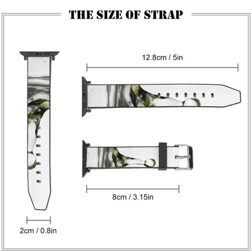 yanfind Watch Strap for Apple Watch Watersplash Reflective Abstract Droplets  Render Liquid Macro Drop H O Compatible with iWatch Series 5 4 3 2 1