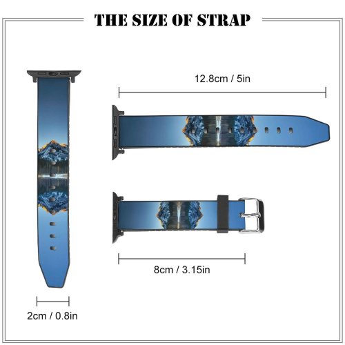 yanfind Watch Strap for Apple Watch  Pond Banff National Park Alberta  Clear Sky Sunrise Alpenglow First Compatible with iWatch Series 5 4 3 2 1