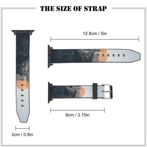 yanfind Watch Strap for Apple Watch Landscape Peak Sunrise National Yosemite Activities Leisure Pictures Outdoors Grey Sunset Compatible with iWatch Series 5 4 3 2 1