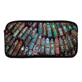 yanfind Pencil Case YHO Boats Above Drone From Daytime Colorful Outdoors Fishing  Bird's Aerial Shot Zipper Pens Pouch Bag for Student Office School