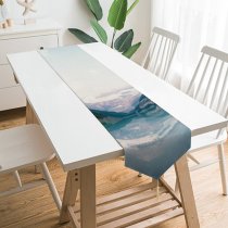 Yanfind Table Runner Wall Glacier Lake Tree Mountain Snow Canada Free Ice Outdoors Art Everyday Dining Wedding Party Holiday Home Decor
