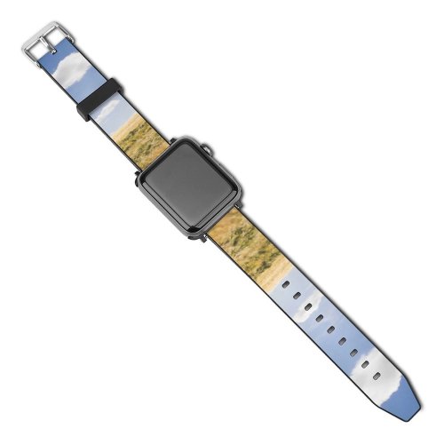 yanfind Watch Strap for Apple Watch Rural Countryside  Plant Pictures Grassland Cloud Outdoors Stock Dream Windy Compatible with iWatch Series 5 4 3 2 1