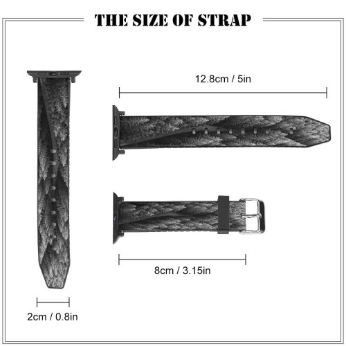 yanfind Watch Strap for Apple Watch Landscape Abies Pine Plant Spruce Pictures Outdoors Grey Tree Pines Fir Compatible with iWatch Series 5 4 3 2 1