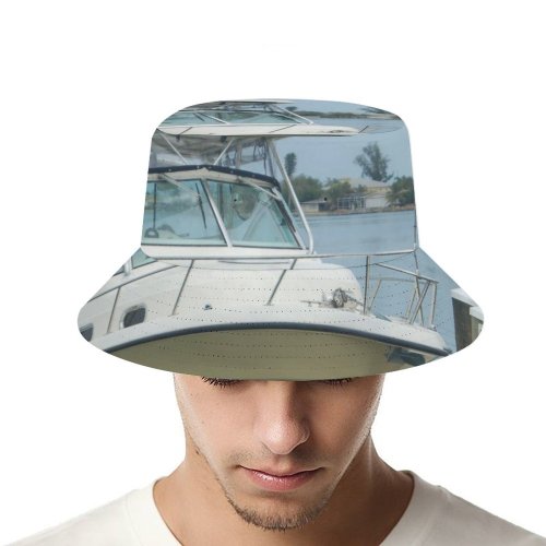 yanfind Adult Fisherman's Hat Vehicle Boating Whaler Boat Marina Watercraft Dock Beach Land Bird Docks Speedboat Fishing Fisherman Cap Travel Beach Sun protection