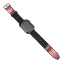 yanfind Watch Strap for Apple Watch Dawn Scenery Promontory Sky  Sunlight Panorama Sunset Dusk Italia Outdoors Compatible with iWatch Series 5 4 3 2 1
