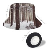 yanfind Adult Fisherman's Hat Winter Footprints Snowy Trunk Winter Natural Growth Frosty Landscape Peaceful Spruce Snow Fishing Fisherman Cap Travel Beach Sun protection