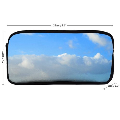 yanfind Pencil Case YHO Bucolic Tranquil Horizon Natural Autumn Cloud Landscape Sky Calm Countryside Peaceful Grassland Zipper Pens Pouch Bag for Student Office School
