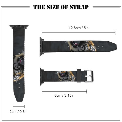 yanfind Watch Strap for Apple Watch TeeFarm  Big Cat Roaring Wildlife Tree Forest Light Compatible with iWatch Series 5 4 3 2 1
