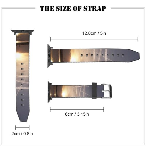 yanfind Watch Strap for Apple Watch Sunrise Sky Cloud Evening Horizon Sunset Morning Atmosphere Reflection Atmospheric Compatible with iWatch Series 5 4 3 2 1