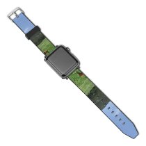 yanfind Watch Strap for Apple Watch Rural Countryside 제주시 Pasture Farm Pictures Cow Grassland Outdoors Grey Ranch Compatible with iWatch Series 5 4 3 2 1