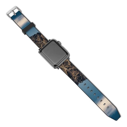 yanfind Watch Strap for Apple Watch Landscape Peak Nz Building Housing Slope Queenstown Pictures Outdoors Grey Scenery Compatible with iWatch Series 5 4 3 2 1