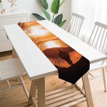 Yanfind Table Runner Backlit Tree Skyscape Beautiful Norway Clouds Sunset Landscape Evening Light Beach Bare Everyday Dining Wedding Party Holiday Home Decor