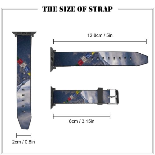 yanfind Watch Strap for Apple Watch Scenery Range Nepal Slope  Snow Activities Machhapuchhare Free  Flag Compatible with iWatch Series 5 4 3 2 1