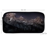 yanfind Pencil Case YHO Collins Black Dark Grand Teton National Park Early Morning  Range USA Zipper Pens Pouch Bag for Student Office School