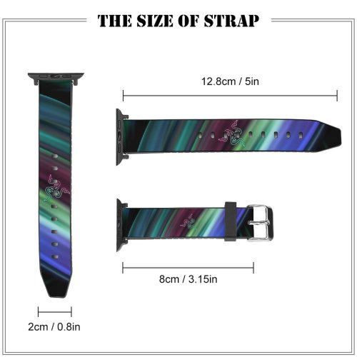 yanfind Watch Strap for Apple Watch Technology Razer Swirls Abstract Twisted Colorful Compatible with iWatch Series 5 4 3 2 1