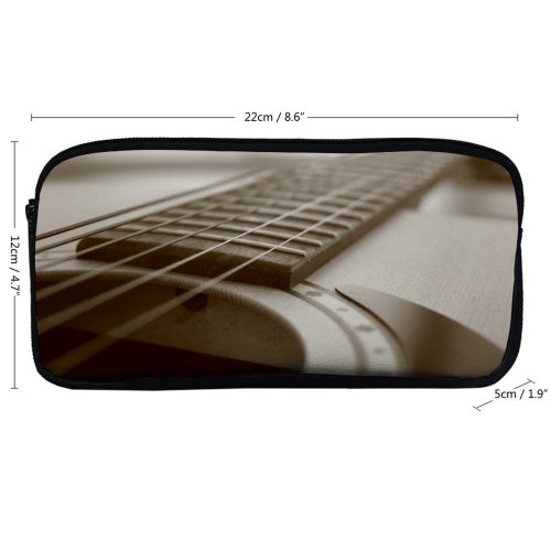yanfind Pencil Case YHO Bass Still Accessory  Acoustic Guitar Cuatro Musical Instrument String Instruments Acoustic Zipper Pens Pouch Bag for Student Office School