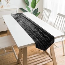 Yanfind Table Runner Alemania Plant Woodland Forest Grove Pictures Outdoors Jungle Grey Tree Birch Everyday Dining Wedding Party Holiday Home Decor