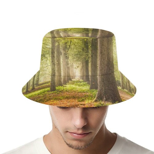 yanfind Adult Fisherman's Hat Skitterphoto Woodland Forest Trees Road Fallen Leaves Greenery Woods Sunshine Pathway Scenery Fishing Fisherman Cap Travel Beach Sun protection
