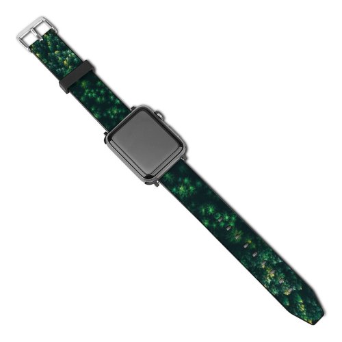 yanfind Watch Strap for Apple Watch Trees Forest Aerial Greenery Drone Photo Compatible with iWatch Series 5 4 3 2 1
