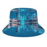 yanfind Adult Fisherman's Hat Pang Yuhao City Singapore Hour Night Life Cityscape Reflection Symmetrical Skyscrapers Sky Fishing Fisherman Cap Travel Beach Sun protection