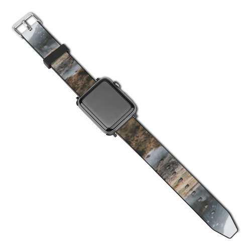 yanfind Watch Strap for Apple Watch Eruption Iceland Pictures Outdoors Stock Grey Free Volcano Geyser  Images Compatible with iWatch Series 5 4 3 2 1
