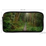yanfind Pencil Case YHO Coniferous Woods Fir Tropical Washington Tree Hike Forest Trail Old Growth Spruce Zipper Pens Pouch Bag for Student Office School