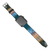 yanfind Watch Strap for Apple Watch Drone Topdown Beach Grass Sunlight Snow Free Ocean Basin  Shore Compatible with iWatch Series 5 4 3 2 1
