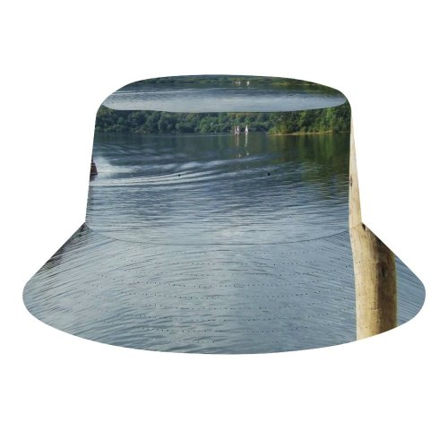 yanfind Adult Fisherman's Hat Resources Sky Lake Transport Sky Dock Cloudy Taxi Mountain District Getty Transportation Fishing Fisherman Cap Travel Beach Sun protection