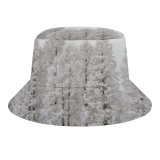 yanfind Adult Fisherman's Hat Winter Frozen Xmas Frost Christmas Spruce Winter Atmospheric Picture Landscape Shortleaf Snow Fishing Fisherman Cap Travel Beach Sun protection