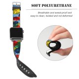 yanfind Watch Strap for Apple Watch Umbrellas Colorful Street Decoration Multicolor Compatible with iWatch Series 5 4 3 2 1