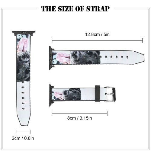 yanfind Watch Strap for Apple Watch United Pet Pointer Tongue Pictures Cute Stock Grey Free Springs Lab Compatible with iWatch Series 5 4 3 2 1
