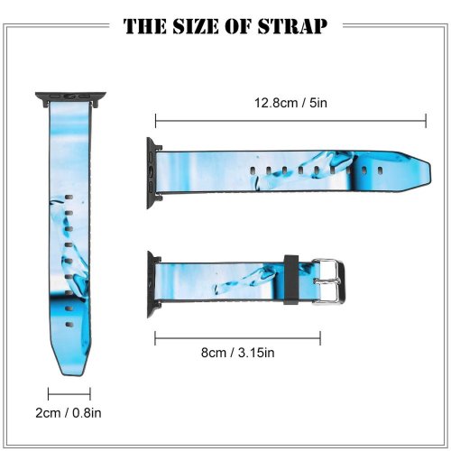 yanfind Watch Strap for Apple Watch Vivid Transparent Flush Bottle Shed Dye Fluid Liquid Vibrant Drop Aqua Resources Compatible with iWatch Series 5 4 3 2 1