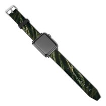 yanfind Watch Strap for Apple Watch Abies Gradient Pine Plant Spruce Needles Lines Pictures PNG Tree Fir Compatible with iWatch Series 5 4 3 2 1