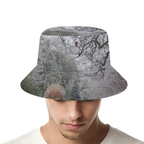 yanfind Adult Fisherman's Hat Winter Spring Natural Winter Atmospheric Bentonville Woody Blizzard Landscape Vegetation Plant Ice Fishing Fisherman Cap Travel Beach Sun protection