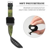 yanfind Watch Strap for Apple Watch Rural Countryside Plant Creative Farm Grassland Outdoors Poppy Flower Field Compatible with iWatch Series 5 4 3 2 1
