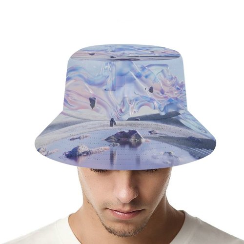 yanfind Adult Fisherman's Hat Abstract Technology Microsoft Microsoft Design Windows Glossy Landscape Fishing Fisherman Cap Travel Beach Sun protection