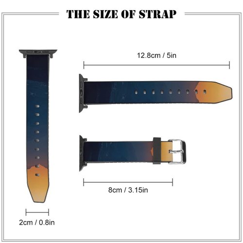 yanfind Watch Strap for Apple Watch Landscape Peak Sunrise Patscherkofel Hohe Valley Landschaft Pictures PNG Outdoors Dawn Compatible with iWatch Series 5 4 3 2 1