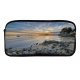 yanfind Pencil Case YHO Boats Backlit Sand Clouds Sunset Landscape Evening Travel Island Beach  Outdoors Zipper Pens Pouch Bag for Student Office School