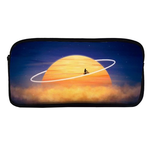yanfind Pencil Case YHO Thiago Garcia Fantasy Travel Explorer Kid Planet Surreal Dream Zipper Pens Pouch Bag for Student Office School