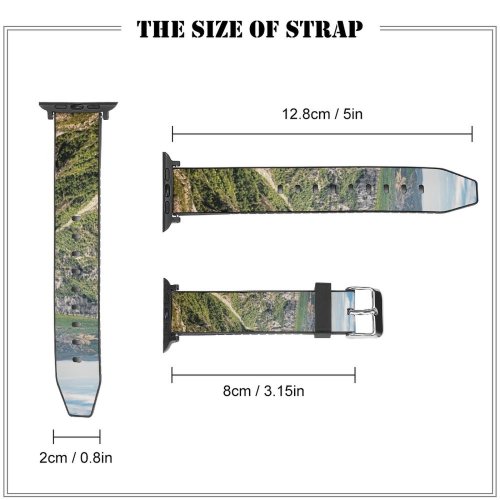 yanfind Watch Strap for Apple Watch Landscape River Canyon Scenic Valley Pictures PNG Outdoors Sight Tourism Sports Compatible with iWatch Series 5 4 3 2 1