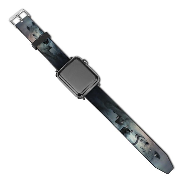 yanfind Watch Strap for Apple Watch Black Dark Horse Running Horse Dark Compatible with iWatch Series 5 4 3 2 1