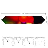 Yanfind Table Runner Blur Focus Dark Illuminated Lights Colorful String Luminescence Round Bulbs Bokeh Christmas Everyday Dining Wedding Party Holiday Home Decor