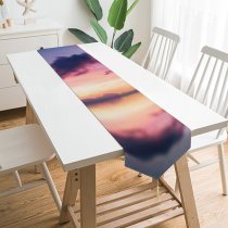Yanfind Table Runner Backlit Skyscape For Header Afterglow Clouds Desktop Sunset Landscape Evening Travel Zoom Everyday Dining Wedding Party Holiday Home Decor