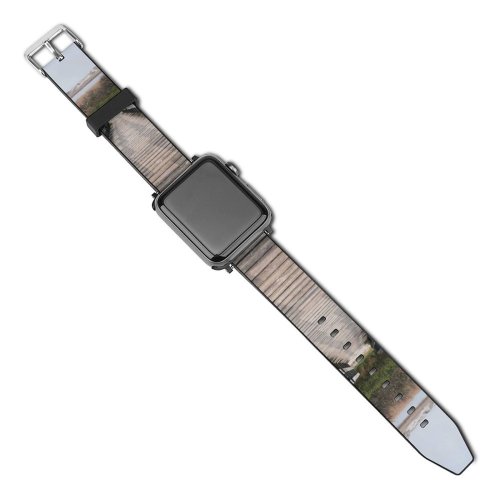 yanfind Watch Strap for Apple Watch Walkway Perspective Lake Horizon  Free Railing Walk Staircase Outdoors Wallpapers Compatible with iWatch Series 5 4 3 2 1