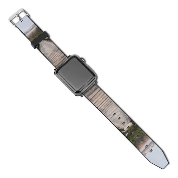 yanfind Watch Strap for Apple Watch Walkway Perspective Lake Horizon  Free Railing Walk Staircase Outdoors Wallpapers Compatible with iWatch Series 5 4 3 2 1