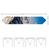Yanfind Table Runner Landscape Peak Creative Slope Pictures Outdoors Snow Mointains Französische Glacier Les Everyday Dining Wedding Party Holiday Home Decor